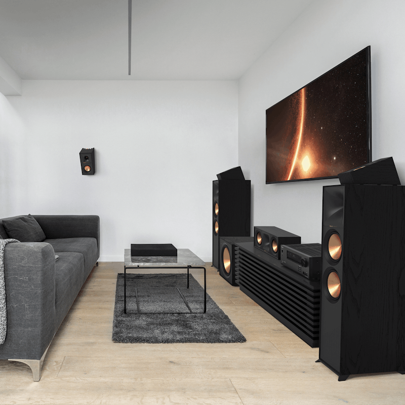 Onkyo TX NR5100 Klipsch R800 F R40 SA R30 C R121 SW in Modern Loft 2000x2000